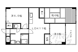 エーデル音羽 1階3LDKの間取り