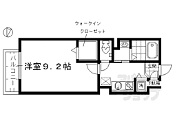 京阪宇治線 桃山南口駅 徒歩2分の賃貸アパート 1階1Kの間取り