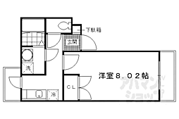 京阪宇治線 観月橋駅 徒歩5分の賃貸アパート 2階1Kの間取り