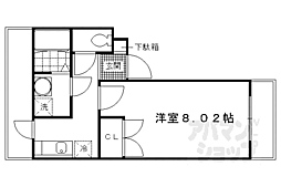 京阪宇治線 観月橋駅 徒歩5分の賃貸アパート 1階1Kの間取り