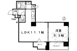 JR東海道・山陽本線 京都駅 徒歩17分の賃貸マンション 3階1LDKの間取り