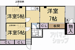JR東海道・山陽本線 京都駅 徒歩10分の賃貸マンション 4階3DKの間取り