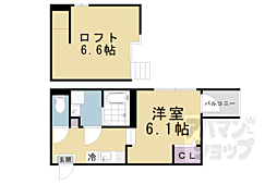 ハーモニーテラス東野八反畑町 1Kの間取図画像