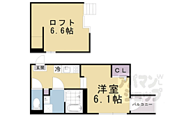 ハーモニーテラス東野八反畑町 1Kの間取図画像