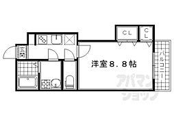 京阪本線 龍谷大前深草駅 徒歩10分の賃貸マンション 1階1Kの間取り