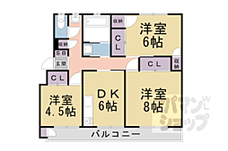 ＹＨＣ大宅 3階3DKの間取り