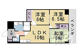 エーデル音羽 6階3LDKの間取り