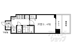 JR東海道・山陽本線 京都駅 徒歩11分の賃貸マンション 1階1Kの間取り
