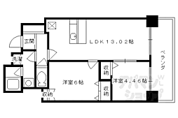 RESIDIA京都駅前 2LDKの間取図画像