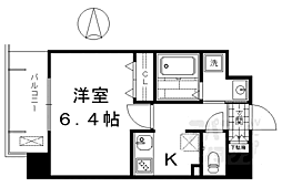 カスタリア京都西大路 1Kの間取図画像