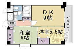 四条高倉スカイハイツ 2LDKの間取図画像