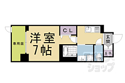 ベラジオ雅び烏丸十条 1Kの間取図画像