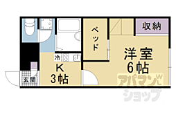 レオパレスサンクエトワール 1Kの間取図画像