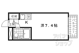 レイクフェスタ大津 1Kの間取図画像
