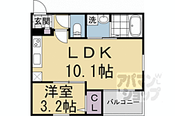 レガリスト椥辻 1LDKの間取図画像