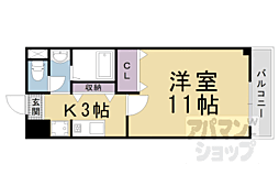 メゾン・ド・ブランシェ 1Kの間取図画像
