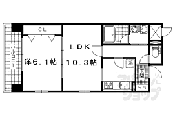 パインフィールド東野 1LDKの間取図画像
