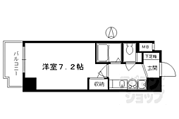 エステムコート京都烏丸3ジャパニズム 1Kの間取図画像