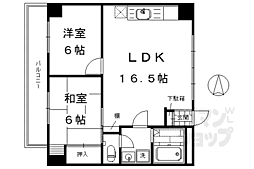 東和ハイツ本館 2LDKの間取図画像