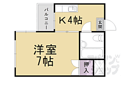 NO3エスパストランキル 1Kの間取図画像
