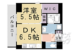 ShaMaison御幸町御池 1DKの間取図画像