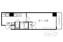 ル・クレヨン・ルージュ 1Kの間取図画像