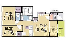 コンフォール横木 2LDKの間取図画像