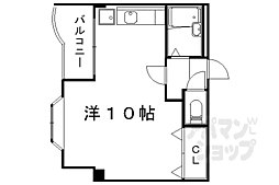 クレイドル ワンルームの間取図画像