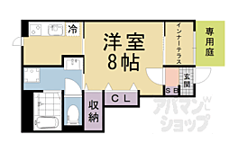 コンフォース旭 1Kの間取図画像
