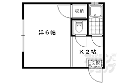 平安荘 1Kの間取図画像