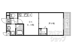 グランディール 1DKの間取図画像