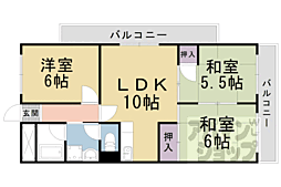 ロイヤルハイツ小野 3LDKの間取図画像
