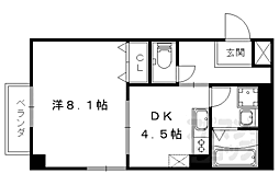 プレステージ翼 1DKの間取図画像