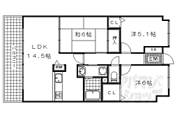 ヴィルヌーブ大津におの浜C棟 3LDKの間取図画像