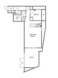 練馬区豊玉北2丁目マンション 1LDKの間取図画像