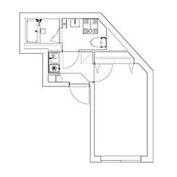 西武池袋線 桜台駅 徒歩9分の賃貸マンション 1階1Kの間取り