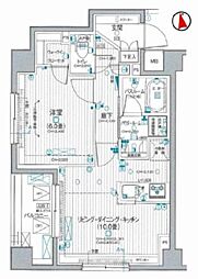 都営三田線 西巣鴨駅 徒歩8分の賃貸マンション 2階1LDKの間取り