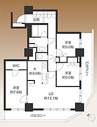 都営三田線 西巣鴨駅 徒歩6分の賃貸マンション 23階3LDKの間取り