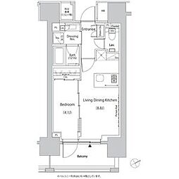 西武池袋線 椎名町駅 徒歩5分の賃貸マンション 5階1LDKの間取り