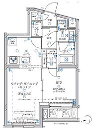 アリヴィス新江古田 1LDKの間取図画像