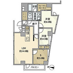 東京メトロ南北線 王子駅 徒歩9分の賃貸マンション 4階2SLDKの間取り