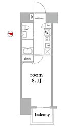 ライトハウス大塚 3階1Kの間取り