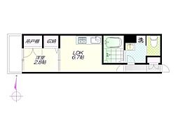 西武新宿線 野方駅 徒歩10分の賃貸マンション 3階1DKの間取り