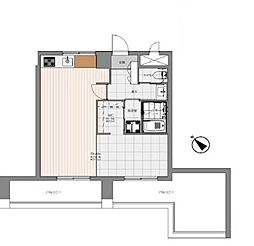 東京メトロ南北線 駒込駅 徒歩7分の賃貸マンション 4階2DKの間取り