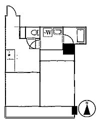 東京メトロ千代田線 西日暮里駅 徒歩3分の賃貸マンション 7階2DKの間取り