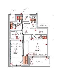 東京メトロ丸ノ内線 池袋駅 徒歩10分の賃貸マンション 2階2Kの間取り