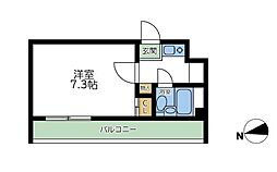 西武池袋線 江古田駅 徒歩1分の賃貸マンション 3階1Kの間取り