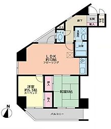 都営三田線 西巣鴨駅 徒歩4分の賃貸マンション 9階2LDKの間取り