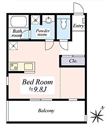 都営三田線 千石駅 徒歩2分の賃貸アパート 1階ワンルームの間取り
