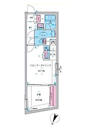 東京メトロ丸ノ内線 池袋駅 徒歩10分の賃貸マンション 2階1LDKの間取り